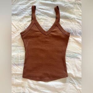 Brown V Tank Top - Size X Small - Full Tilt Essentials